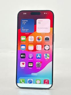 Unlocked Apple iPhone 15 Pro Max A2849 256GB Natural Titanium - Cracked Read!