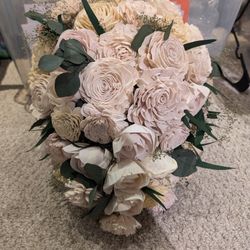 Sola Wood Flowers Cascade Bridal Bouquet 