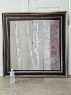 Neutral calming Birch Trees Painting from Kirklands