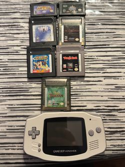 Nintendo Game Boy Advance Glaciar Pearl White Bundle…
