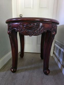 Round side table