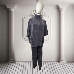 🖤 Fear of God Essentials Iron Velour Mock Neck Sweatshirt & Sweatpants Set