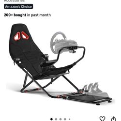 DIWANGUS Racing Simulator Cockpit Foldable Racing Wheel Stand with Seat Chair Sim