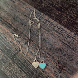 Tiffany&Co. Double Heart Pendant Necklace 