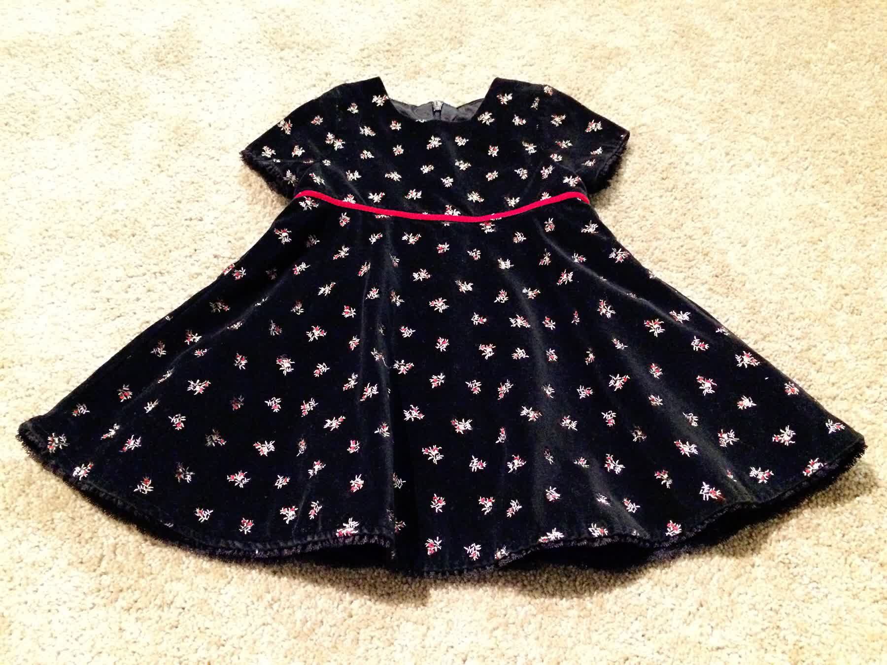 Oshkosh Toddler Girl Holiday Corduroy Dress 3T