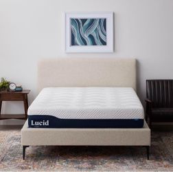 LUCID Queen 10” Gel + Aloe Vera Hybrid Memory Foam Mattress