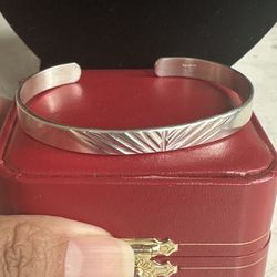 Vintage Sterling Silver Cuff Bracelet, Signed JEP Sterling , 12 Grams , 8mm Wide , Will Fit 7-7.25 Comfortably, See Last Photo About Artist