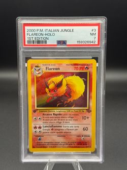 Flareon 3/64 Holo 1st Edition Jungle Italian PSA 7 Pokemon