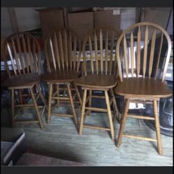 Wood High Swivel Chair $20 Each