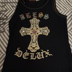 Bling Cross Y2K Tank Sz M/L