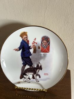 Norman Rockwell "Puppy Love" Collector Plate 8”