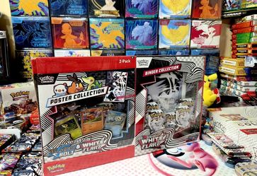 Pokemon White Flare Binder & Unova Poster Collection