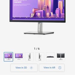 Dell Double Monitor, Computer Dock, And Logitech Charger