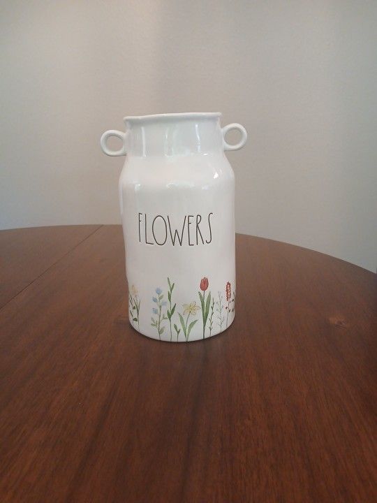 Rae Dunn Flowers Vase
