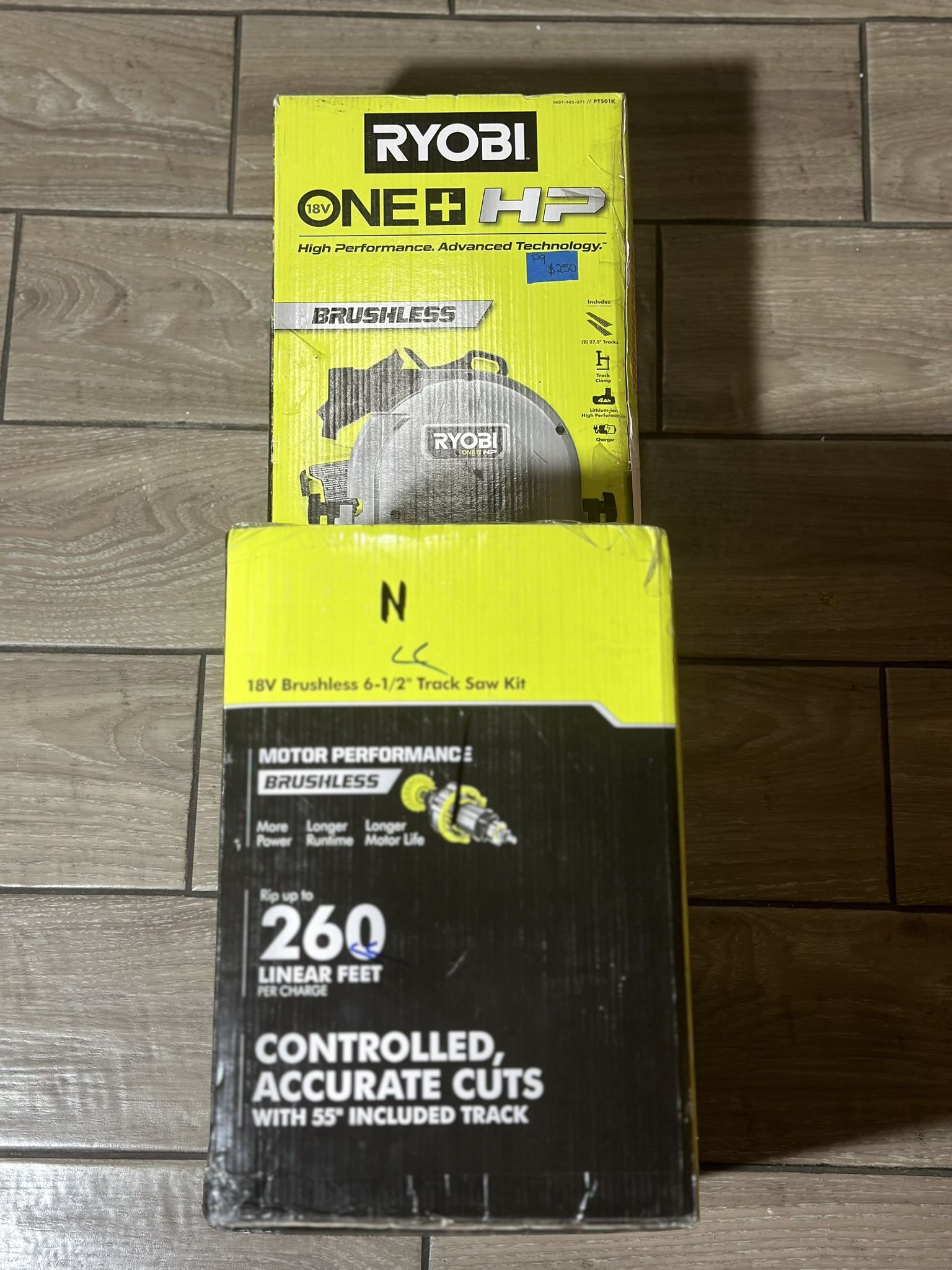 ryobi ONE+ HP 18V Brushless Cordless 6-1/2 in. Track Saw Kit with 4.0 Ah HIGH PERFORMANCE Battery and Charger