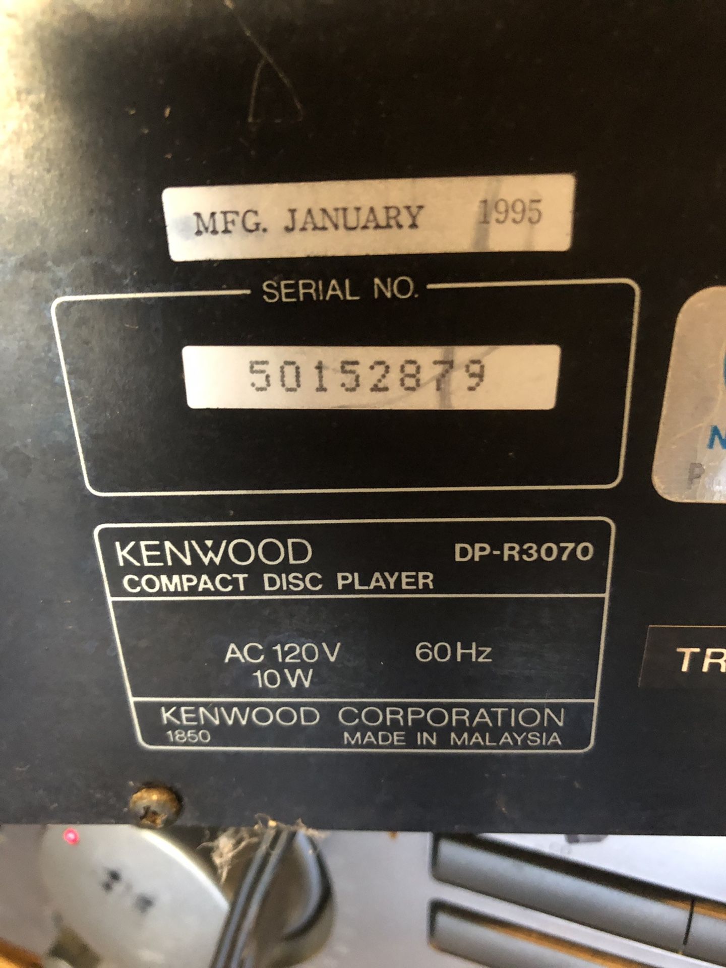 Kenwood CD Player Compact 5 Disc Home Audio DPR3070 (SS2031507) for Sale in Fresno, CA OfferUp