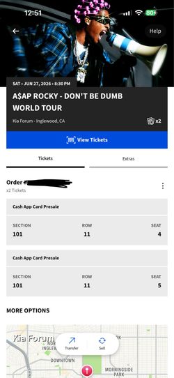 ASAP ROCKY TIX LA 6/27