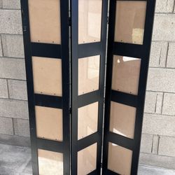 Black Room Divider Partition Screen with Photo Frames