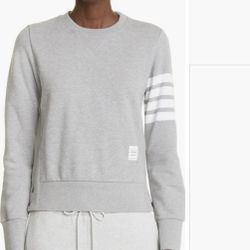 THOM BROWNE 4-Bar Cotton Sweatshirt Size 44