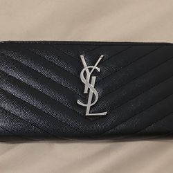 YSL Zip Around Leather Wallet