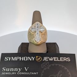 3.53Ctw Natural Diamond Ring In 14KY