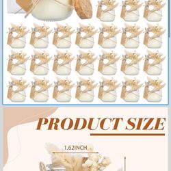 MTLEE 50 Sets Wedding Candle Favors for Guests Gifts Glass Candle Jars Bulk Scented Soy Wax with DIY Tag Cards for Bridesmaid Groomsman Bridal Shower