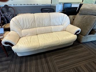 White Leather Sofa