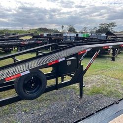 5 Star 8 x 53 Low Pro Gooseneck Wedge Auto Transport Trailer 20k