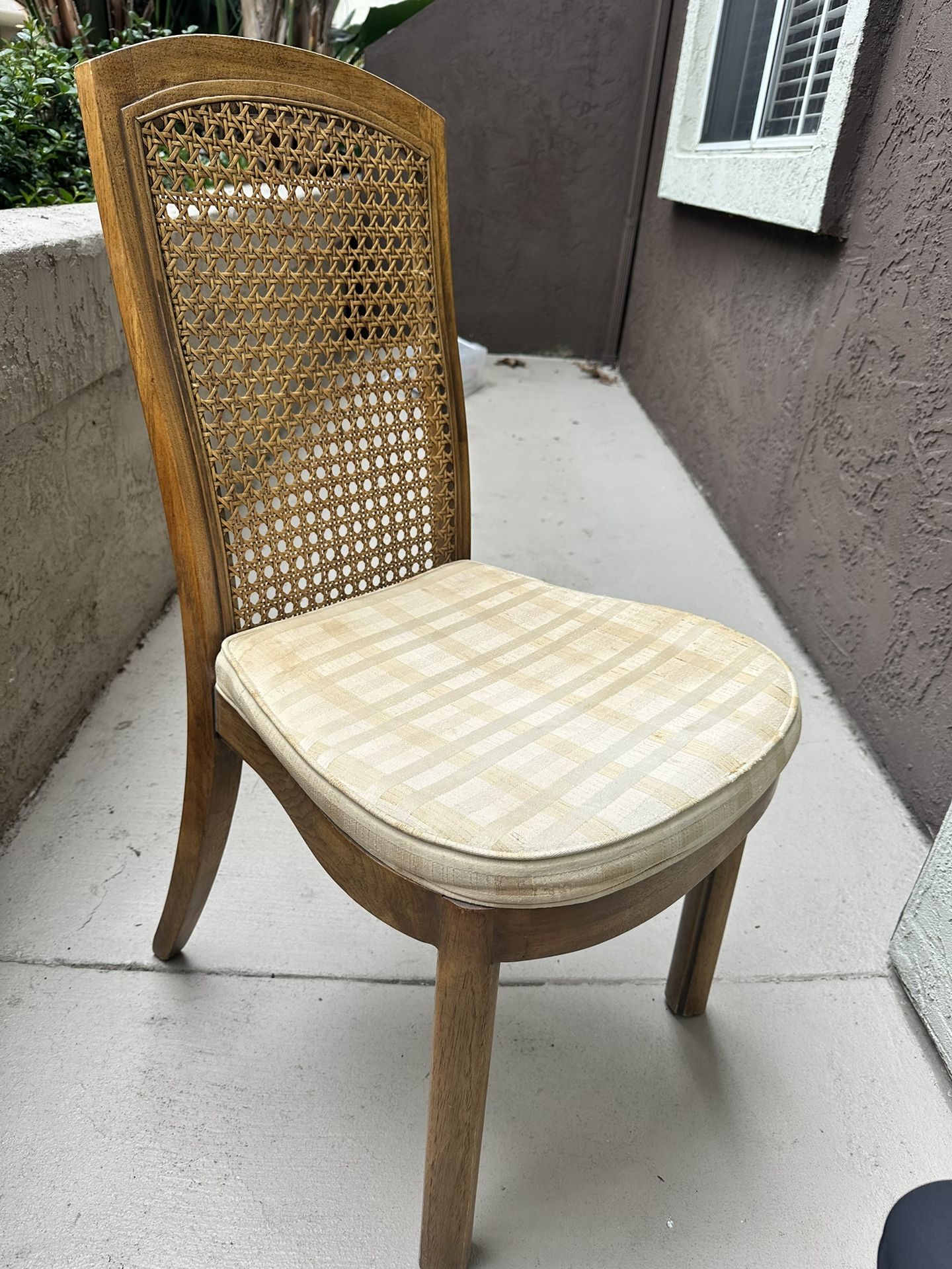 Drexel Mid 20th Century Cane Back and Oak Dining Chair