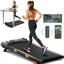 Walking Pad Treadmill w/ Incline – Under Desk, App-Controlled
