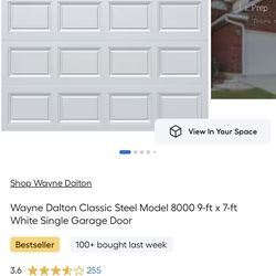 Wayne Dalton Classic Steel Model 8000 9-ft x 7-ft White Single Garage Door