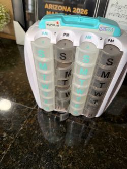 MyPillList PillRite monthly AM/PM Pill Organizer Medication Dispenser 14 Removable Pods