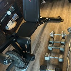 Work Out Bench And Weights