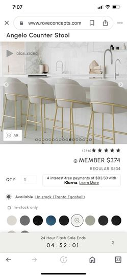 Brand New Rove Concept Angelo Counter Stool