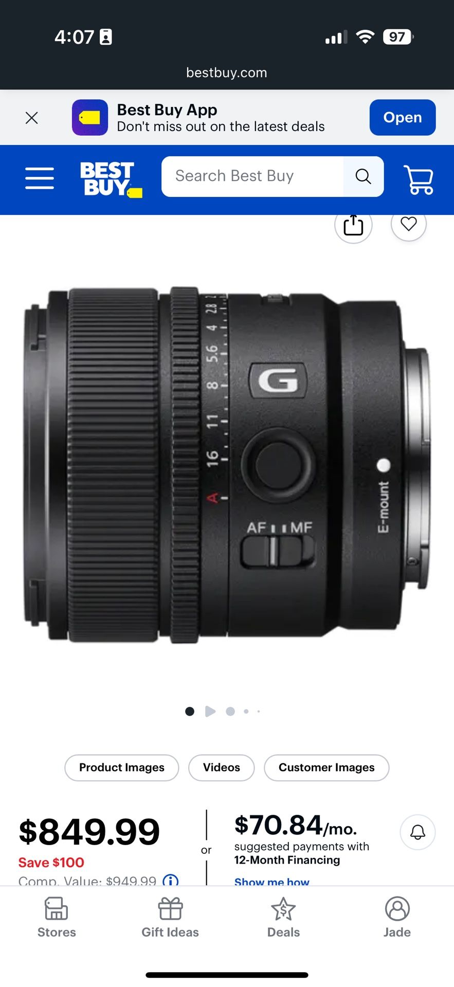 Sony - E 15mm Wide Angle Lens