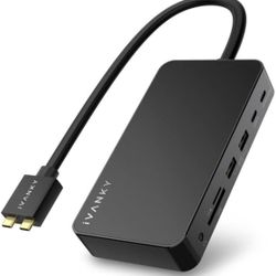 iVANKY FusionDock 1 MacBook Pro Docking Station with 150W Power Adapter, 12-in-2 Dual 4K@60Hz Monitor Dock for MacBook M1/M2/M3 Pro/Max Display Dock 2