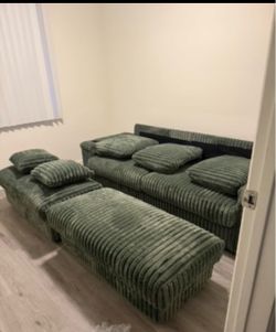 Green sofa