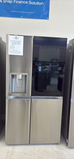 OPEN BOX LIKE NEW side by side refrigerator with dual ice maker was$2599