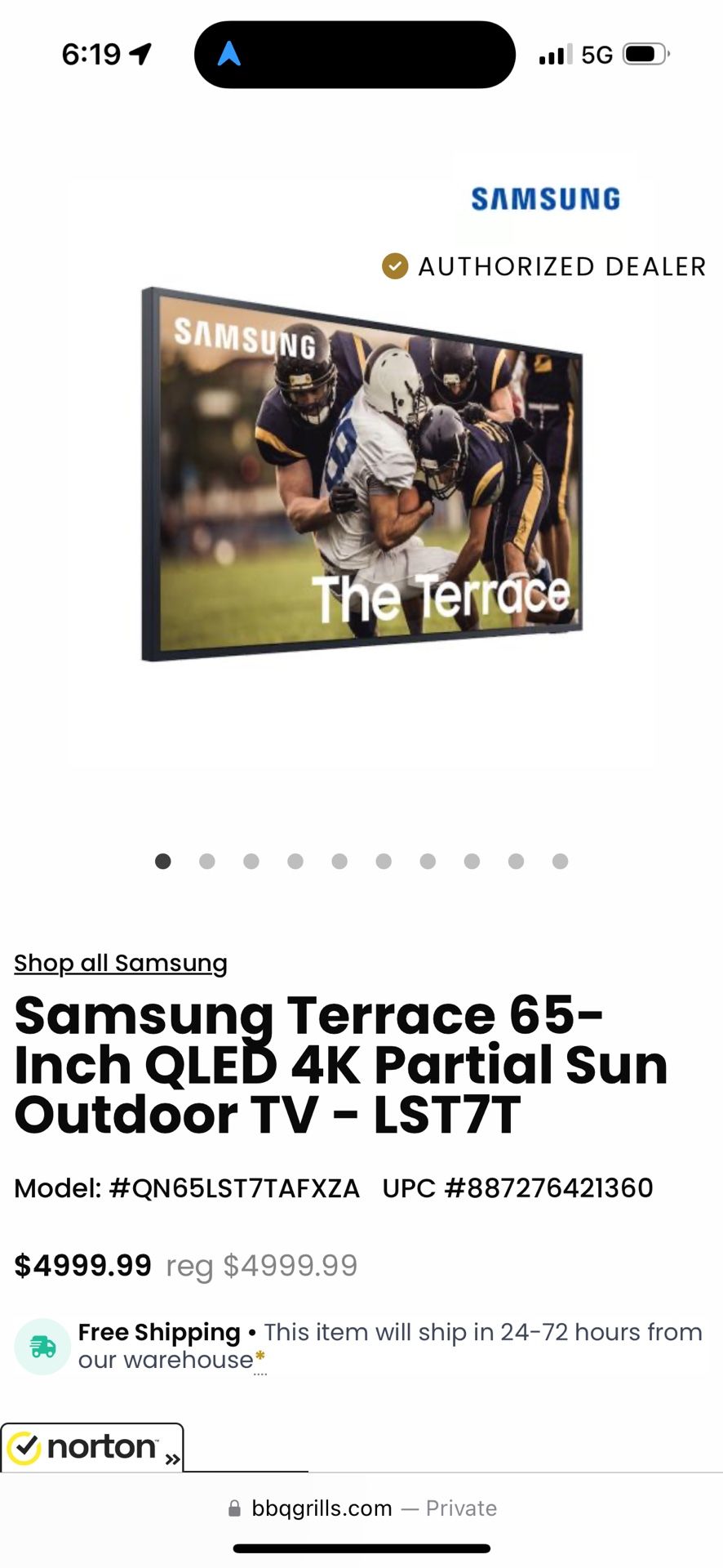 Samsung “the Terrace” Tv