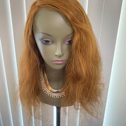 Pre loved Ginger Orange Human Hair Wig
