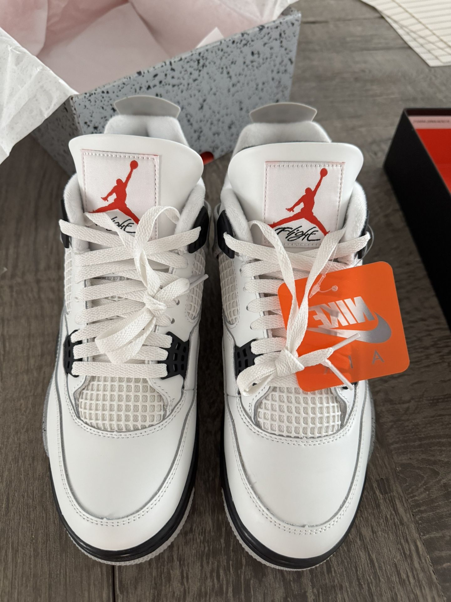 Retro Jordan 4 White Cement Size 10 NEW