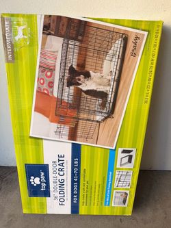 Top Paw 36” Double-Door Folding Dog Crate