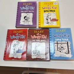 Diary Of A Wimpy Kid - 5 Books