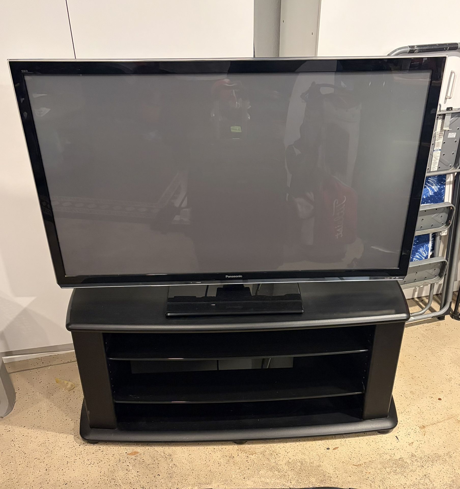 50” Panasonic TV with Entertainment Stand