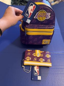 Lakers Mini Bkpk & Wallet Set NWT 