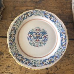 Six (#6) Merediana Ceramiche 11” Dinner Plates  ~ Italy Hand Painted ~ Vintage