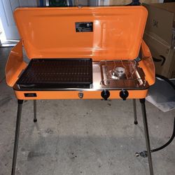 2 Burner Grill Gas Propane Stove Grill,Portable Barbecue Grill For Outdoor, Camping,Detachable Legs