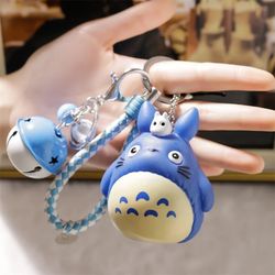 Anime Totoro Figure Kawaii Keychain Pendant for Bag Cartoon Model Cute Ornament Car Decoration Toys for Girls Doll Kids Gifts key ring action figure f