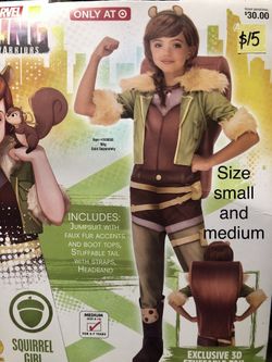 NEW Squirrel Girl Halloween Costume size small and medium