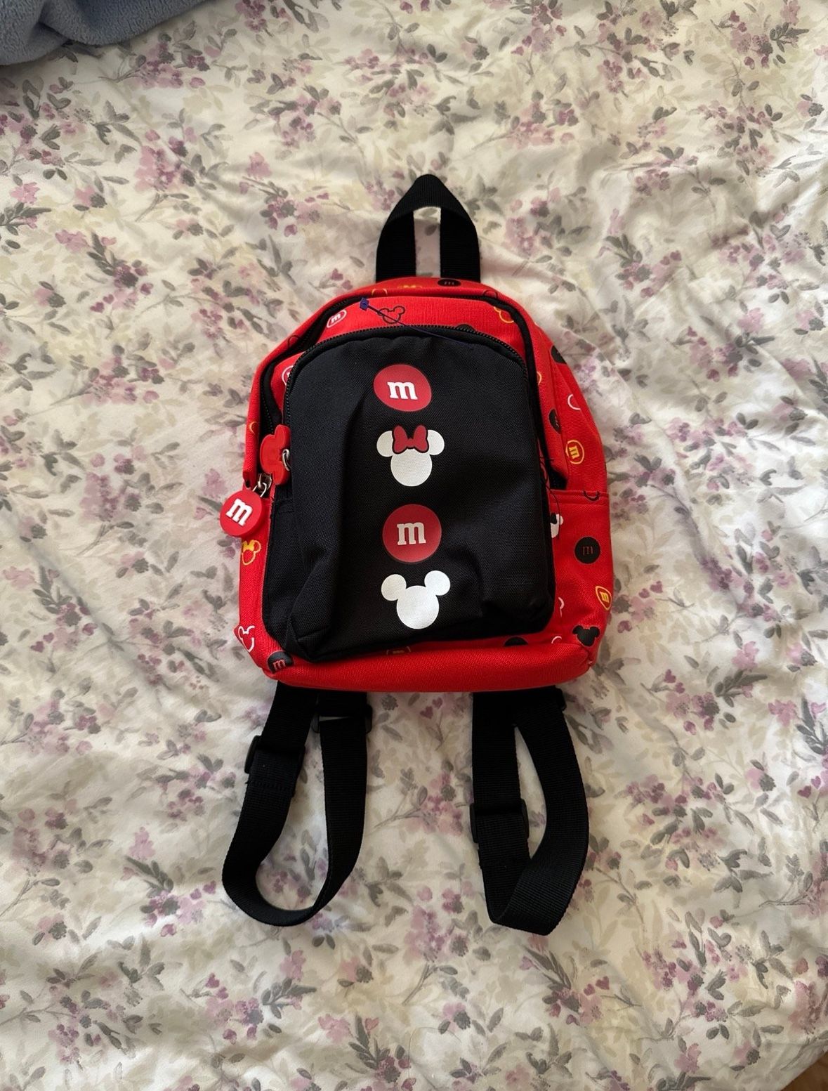 RARE discontinued Disney springs/ M&Ms Minney Mickey bag backpack - minor stain